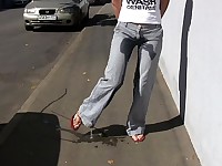 Spicy jeans wetting