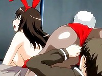 Hentai maid and playboy bunny fuck