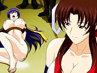 Lesbian hentai and anime gang bang