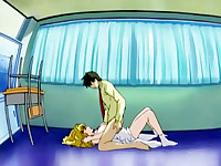 Busty blonde gives remedy to hard stick