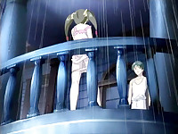 Cute gal loses virginity under the rain