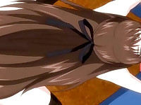 Big titted girlie on big cock in hentai